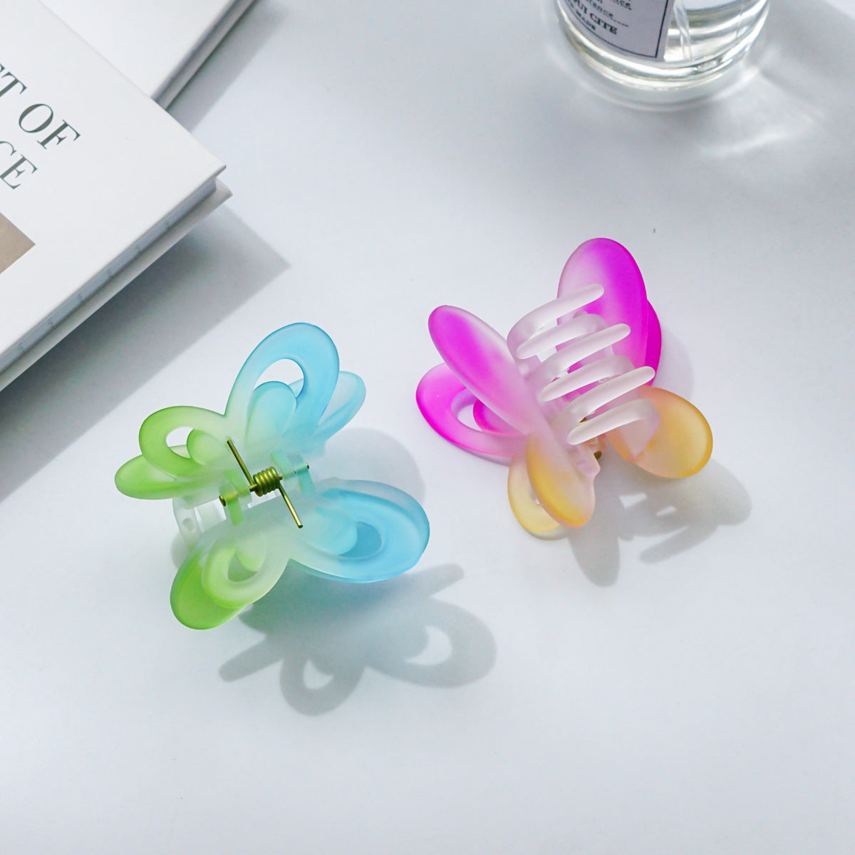 【Awaytr】CD1651 6cmGradient Double Layer Butterfly Hair Clip