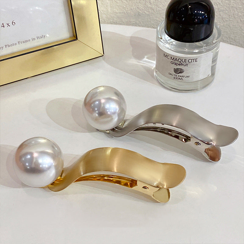 【Awaytr】CB1285 Metal Pearl Hair Clip