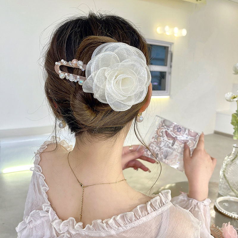 【Awaytr】CD1625 Mermaid Bubble with Flower Beaded Hairpin