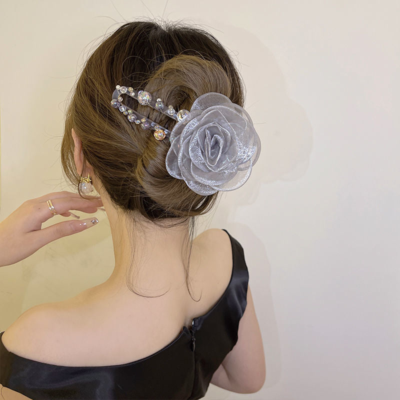 【Awaytr】CD1625 Mermaid Bubble with Flower Beaded Hairpin