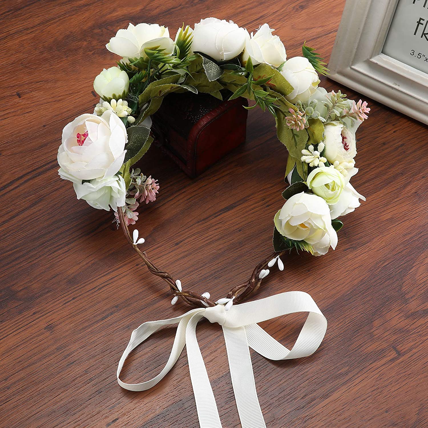 Bohemian Adjustable Leaf Flower Hair Wreath｜Awaytr®