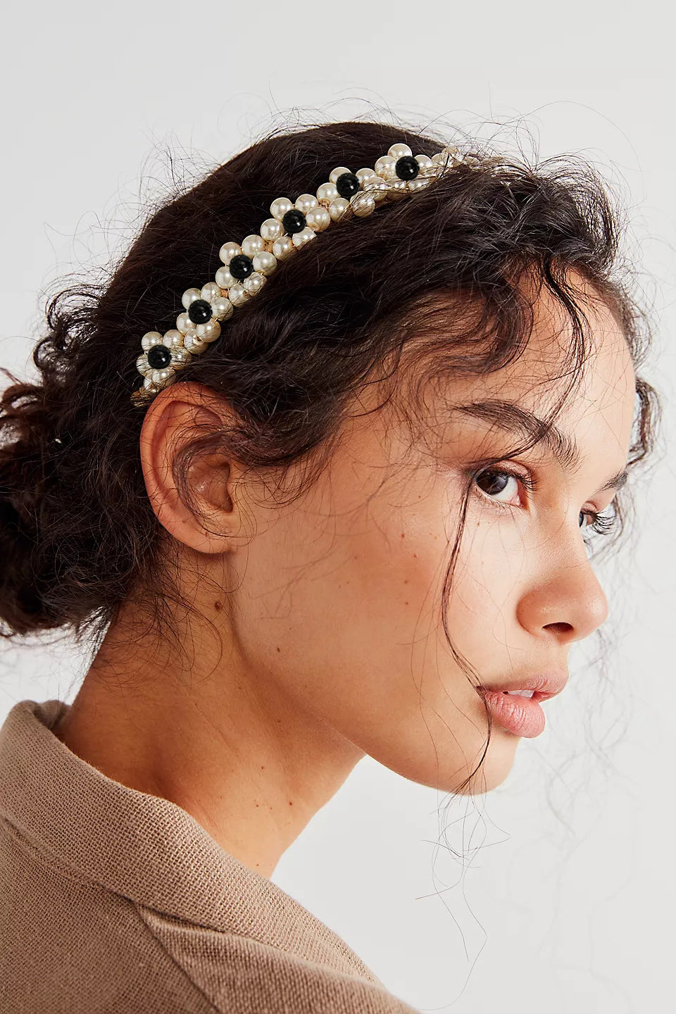 【Awaytr】CB1326 Full Pearl Flower Headband