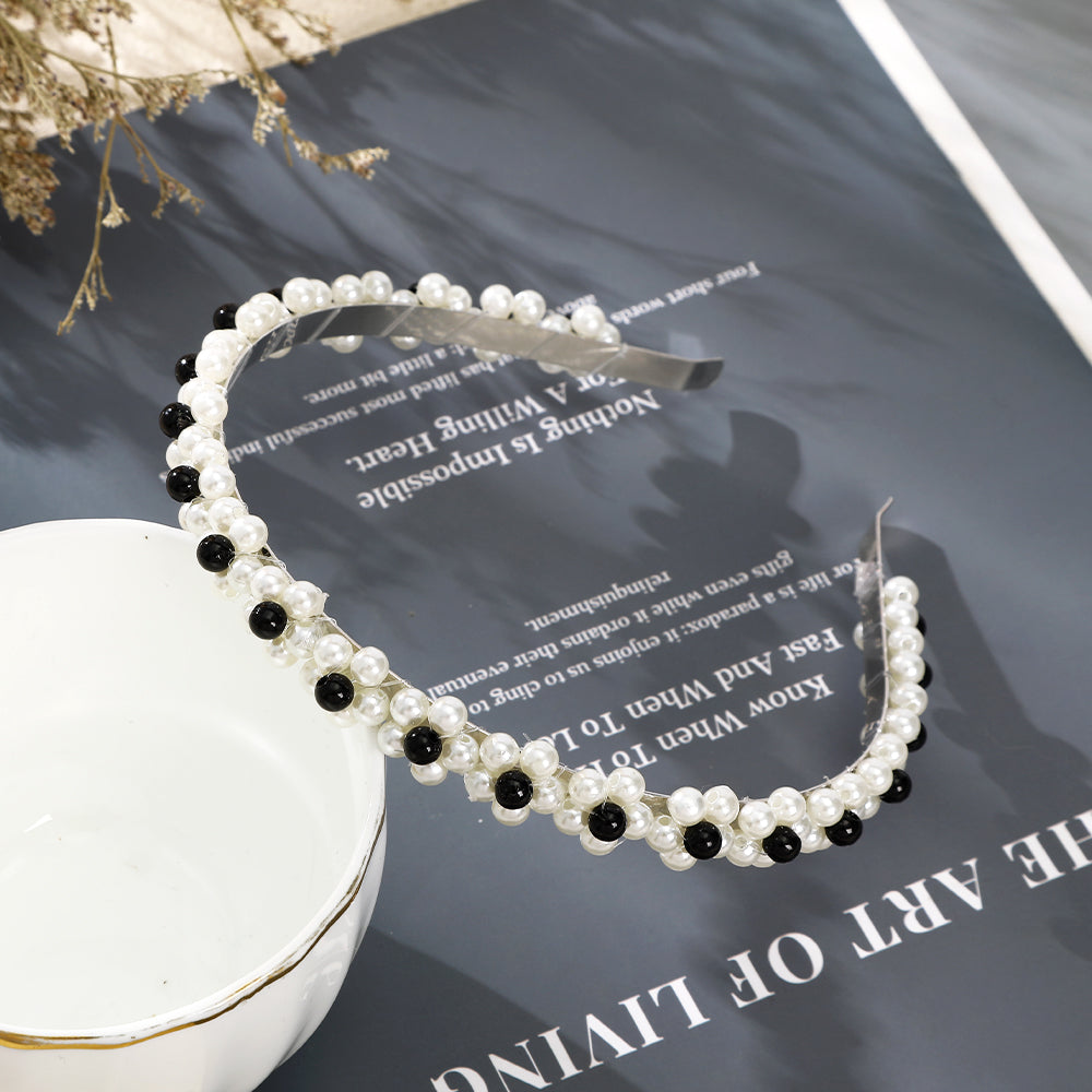 【Awaytr】CB1326 Full Pearl Flower Headband