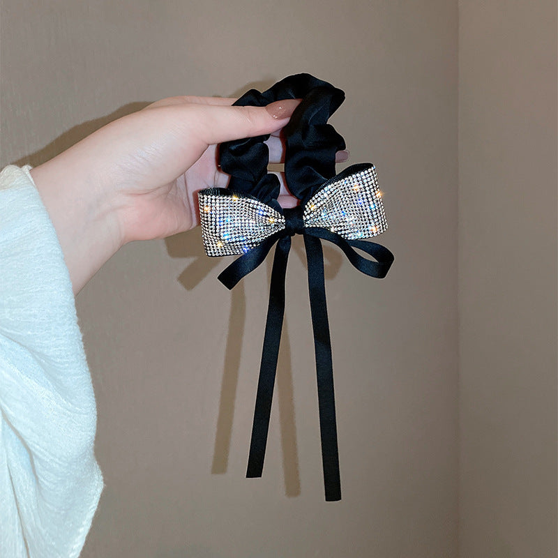 【Awaytr】CB0998 Diamond Bow Ribbon Hair Scrunchies