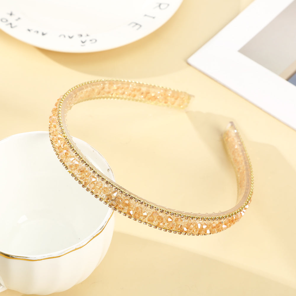 【Awaytr】CB1388 Rhinestone Beaded Headband