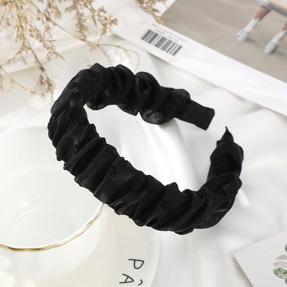 【Awaytr】CB1264pleated mesh floral headband