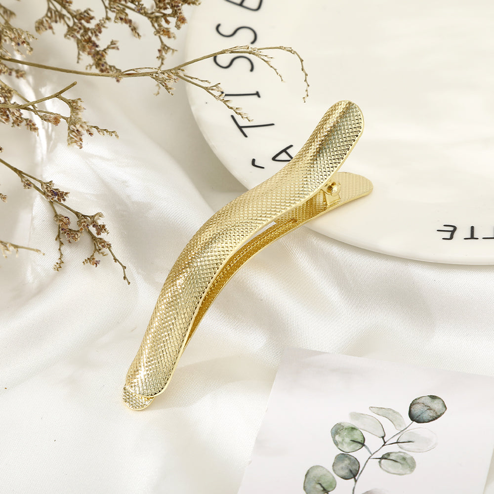 【Awaytr】CB1258 9cm Snake Pattern Alloy Hair Clip