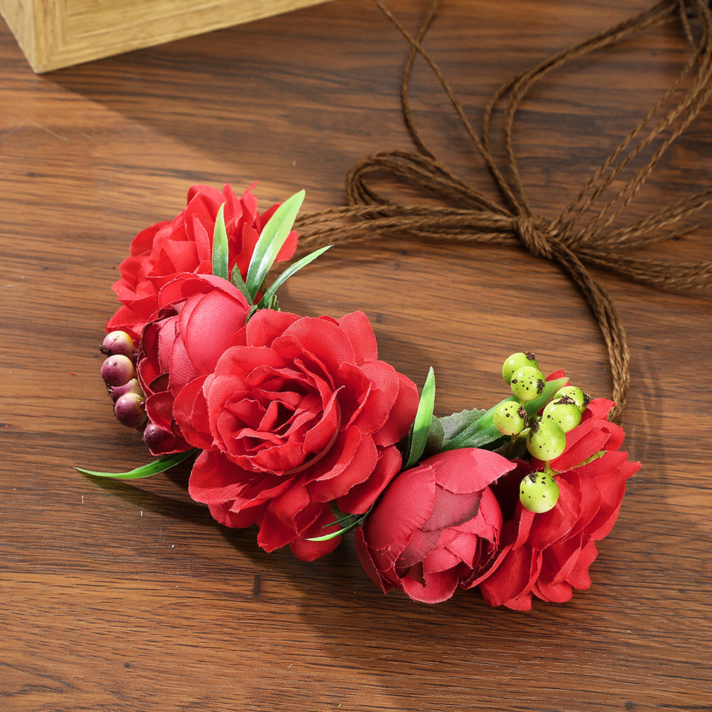 【Awaytr】CB1378 Simulation rose wreath