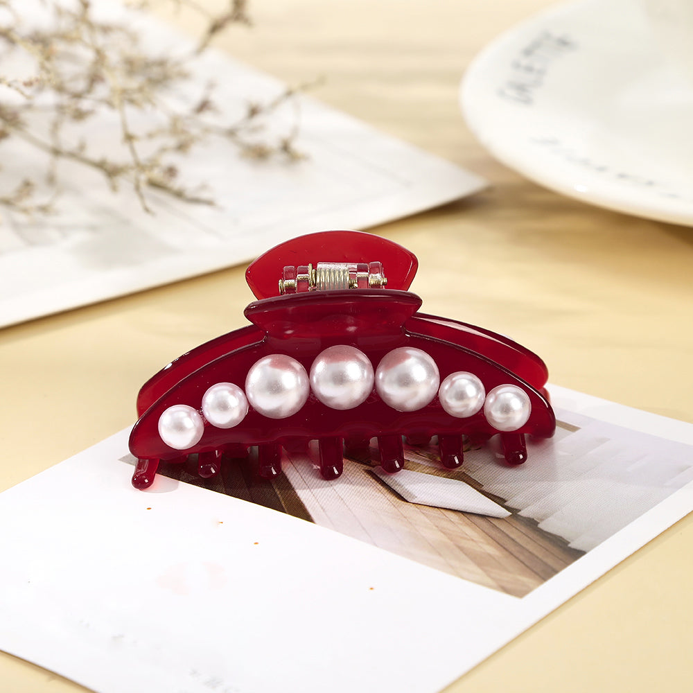 【Awaytr】CB1406 6.5cm Pearl Hair Claw Clip