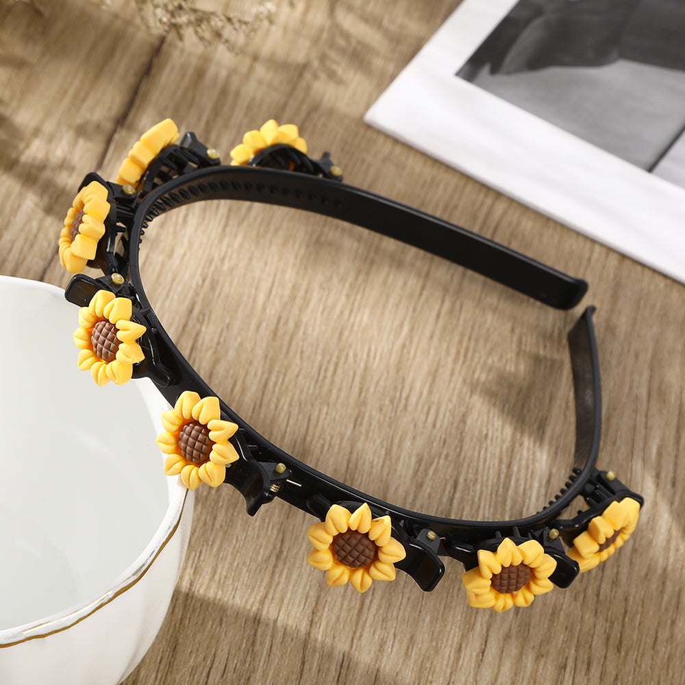 【Awaytr】CB1234 Fruits and flowers braided hair band sunflower