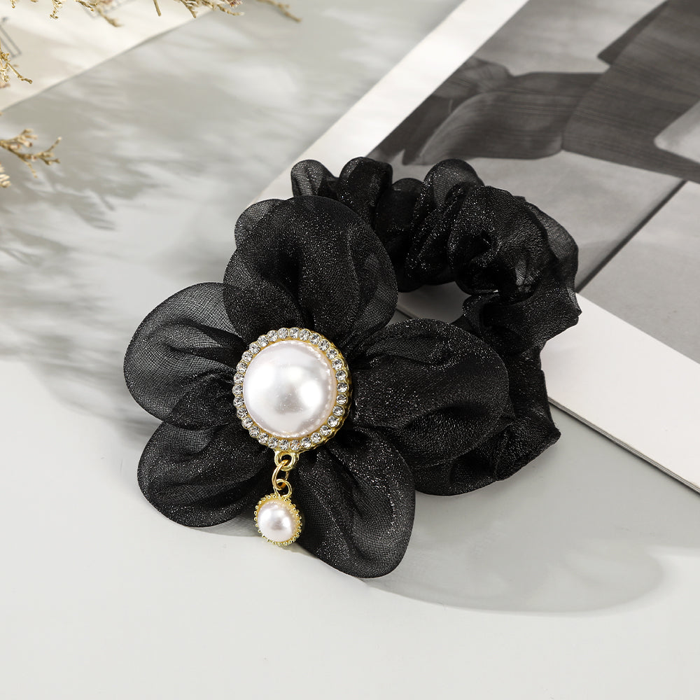 【Awaytr】CD1649-A  Mesh Pearl Flower Hairband