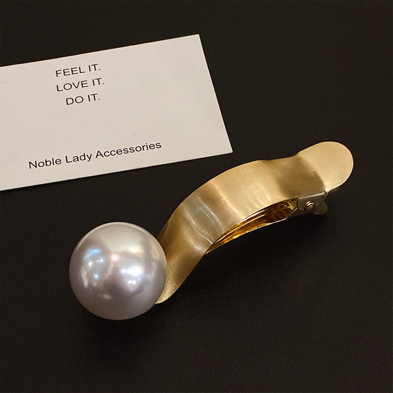 【Awaytr】CB1285 Metal Pearl Hair Clip