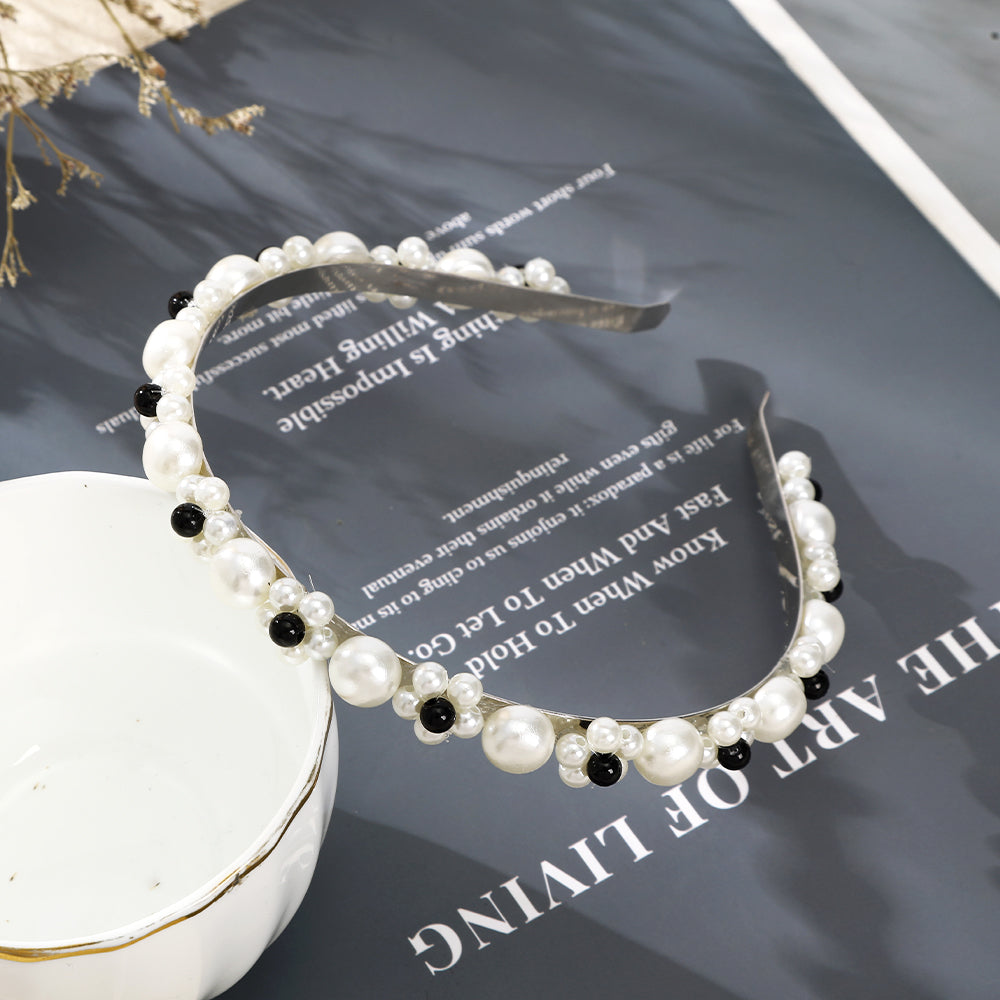 【Awaytr】CB1326 Full Pearl Flower Headband