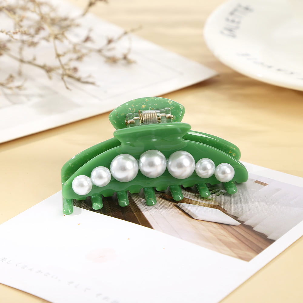 【Awaytr】CB1406 6.5cm Pearl Hair Claw Clip