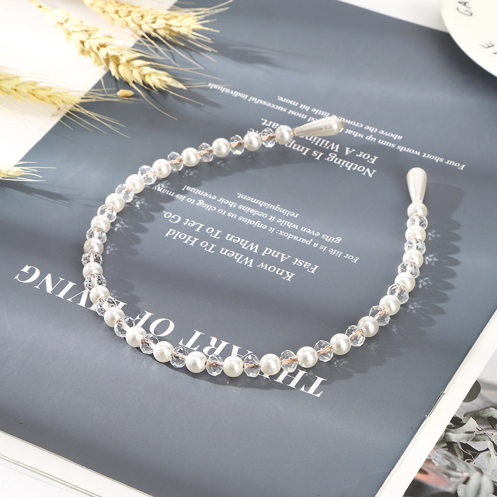 【Awaytr】 CB1417 Pearl Beaded Headband