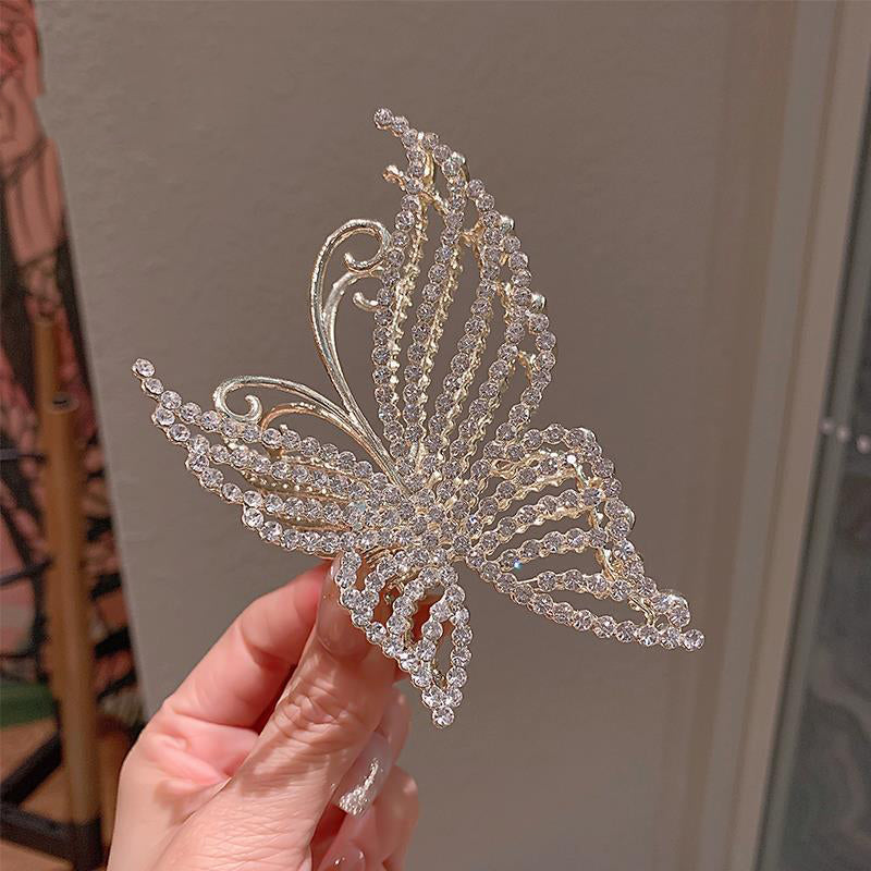 【Awaytr】CB1270  Full Pearl Butterfly Hair Claw Clip