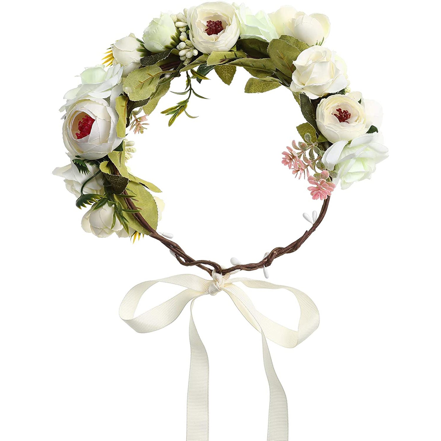 Bohemian Adjustable Leaf Flower Hair Wreath｜Awaytr®