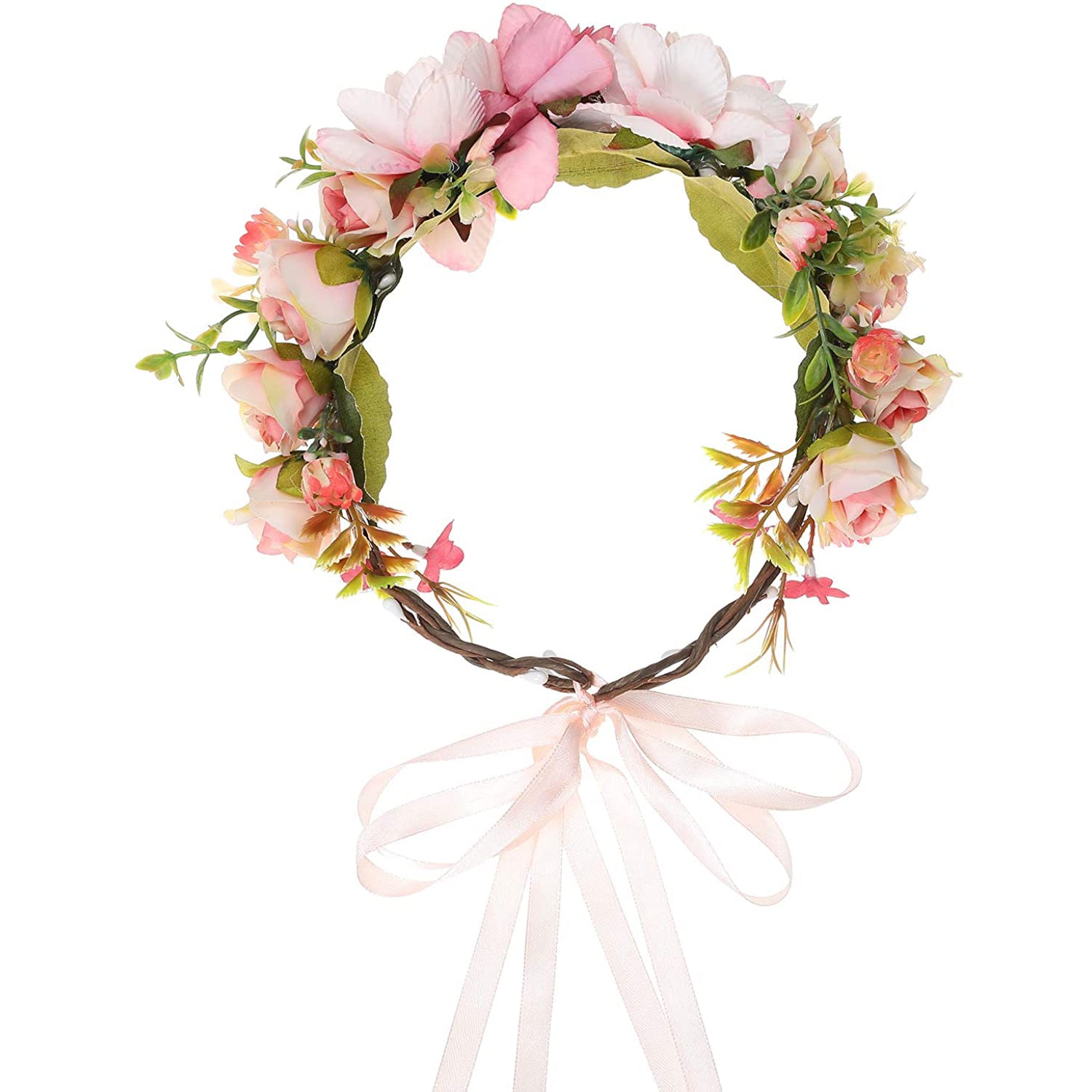 Bohemian Adjustable Leaf Flower Hair Wreath｜Awaytr®