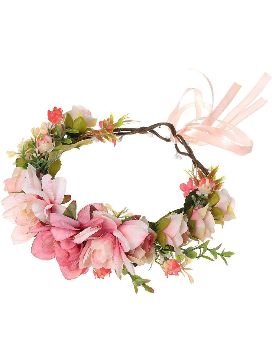 Bohemian Adjustable Leaf Flower Hair Wreath｜Awaytr®