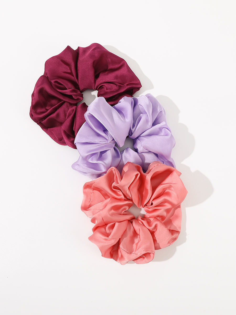 Solid Color Satin Scrunchies (3 Pcs)｜Awaytr®