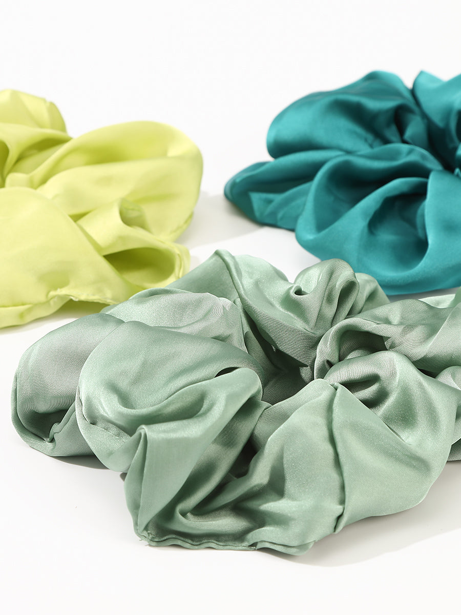 Solid Color Satin Scrunchies (3 Pcs)｜Awaytr®