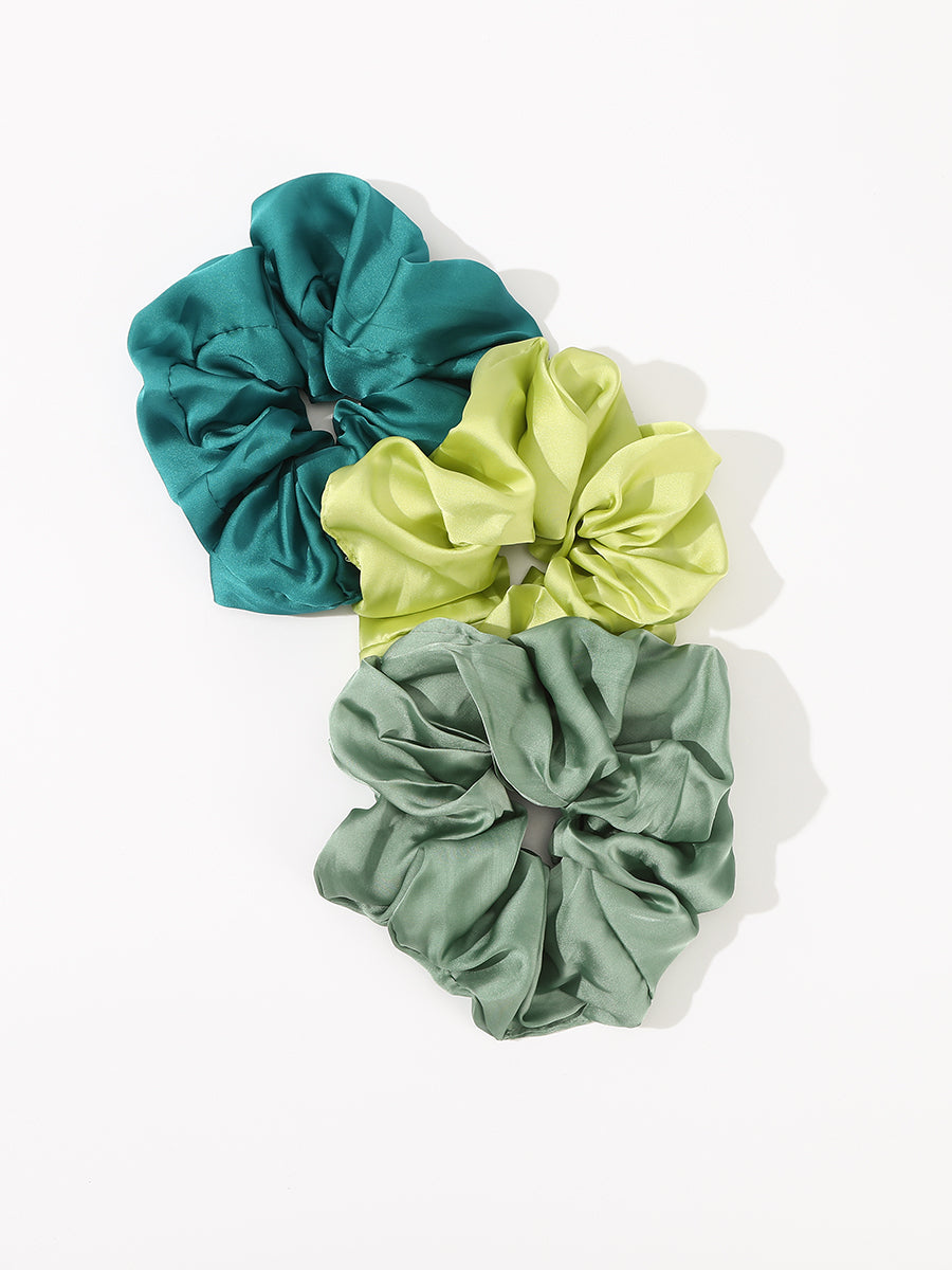 Solid Color Satin Scrunchies (3 Pcs)｜Awaytr®