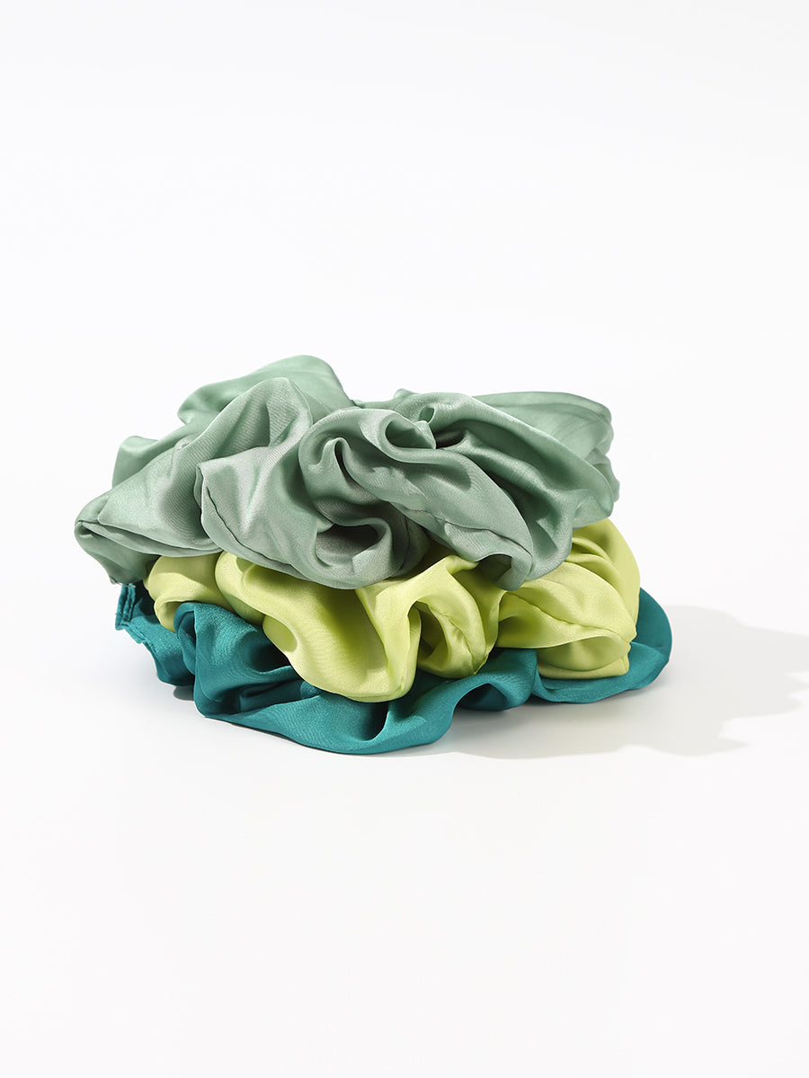 Solid Color Satin Scrunchies (3 Pcs)｜Awaytr®