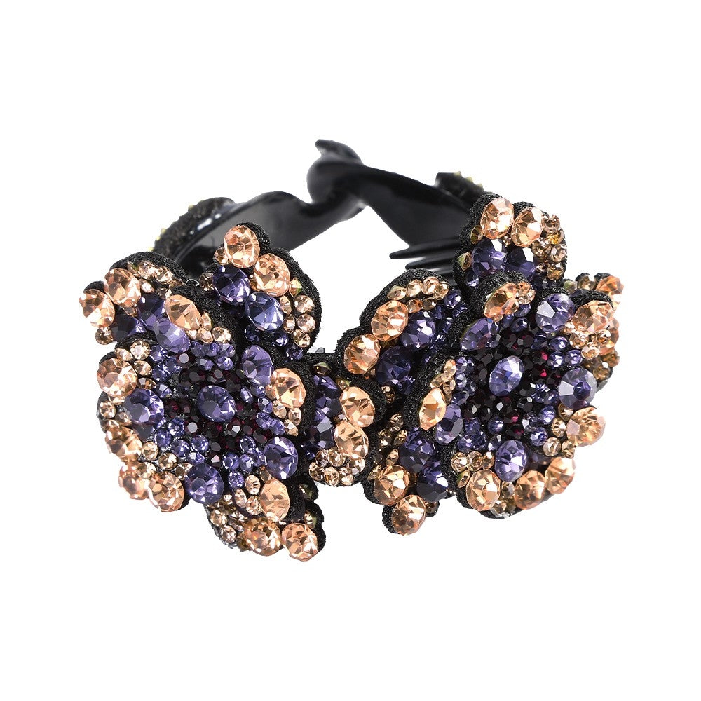 【Awaytr】CB0686-H  Diamond Studded Flower Hair Clip