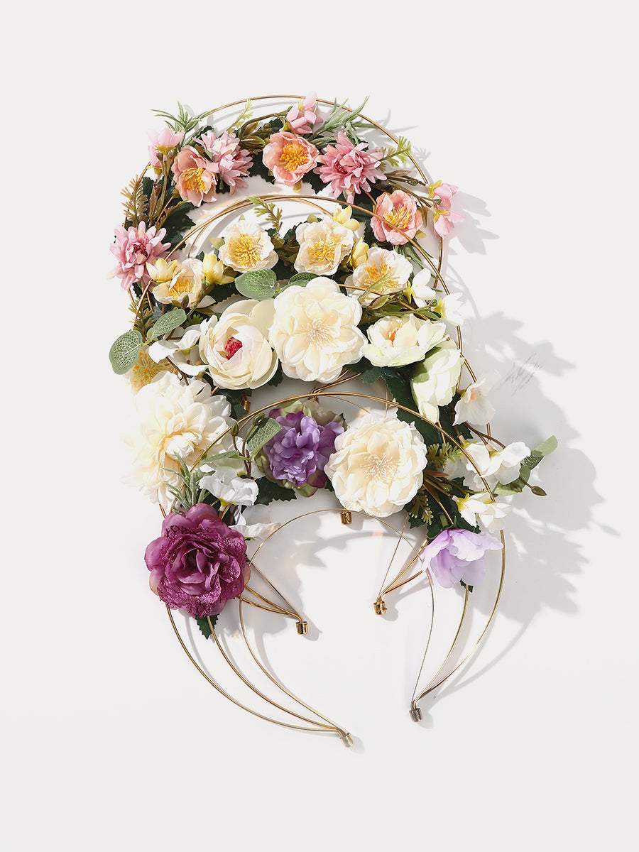 Three-layer Halo Flower Wreath Headband｜Awaytr®