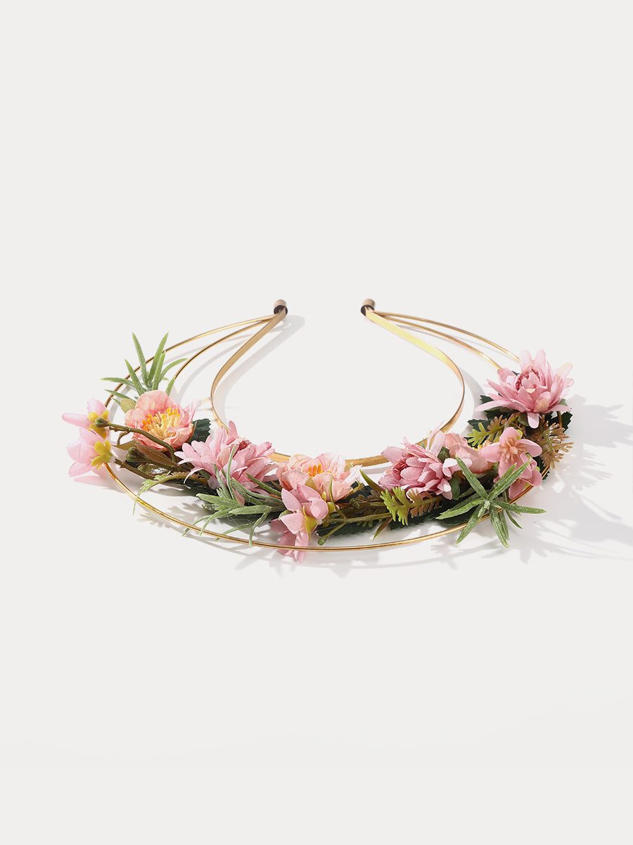 Three-layer Halo Flower Wreath Headband｜Awaytr®