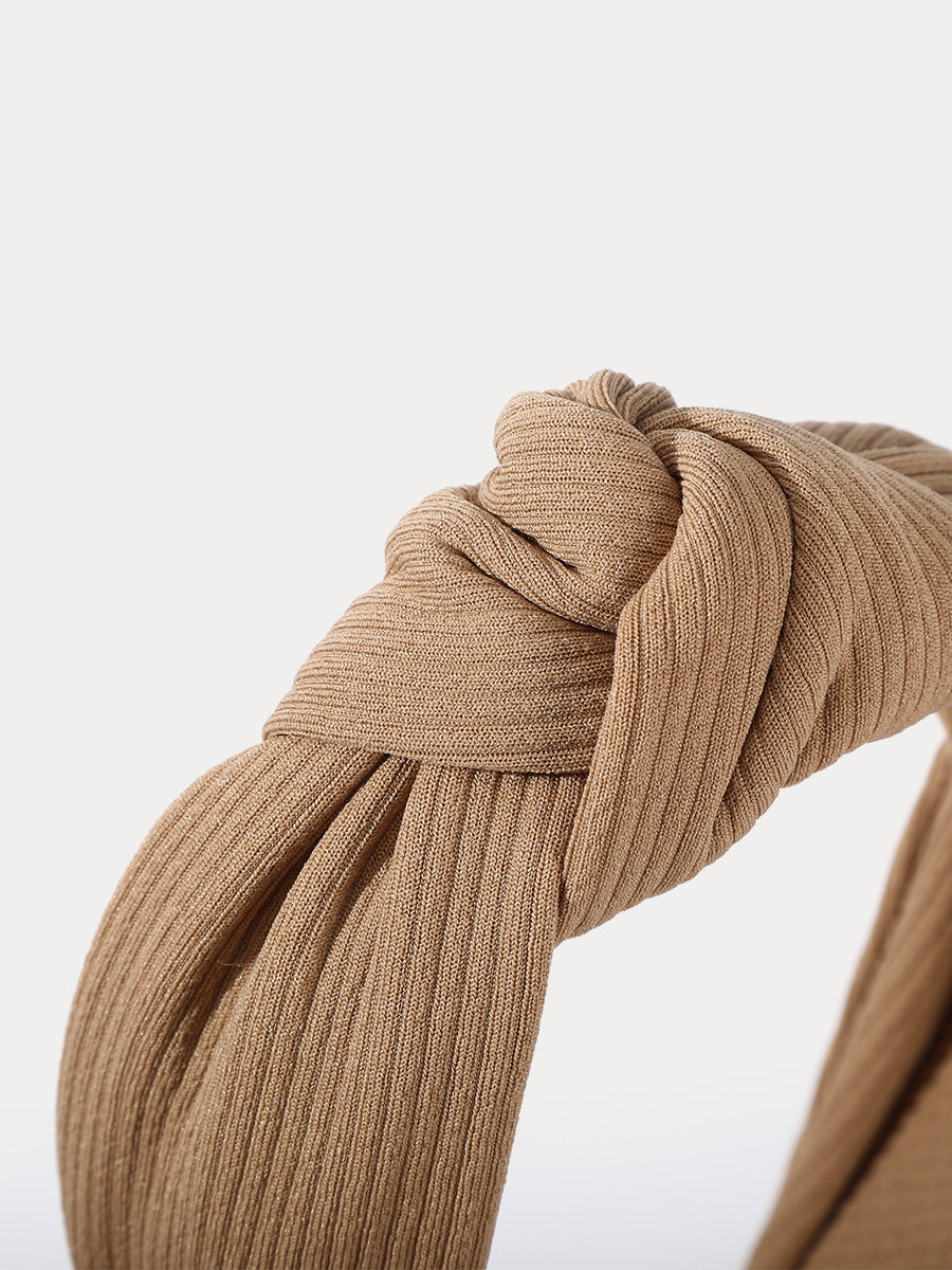 Fabric Knotted Wide Headband｜Awaytr®