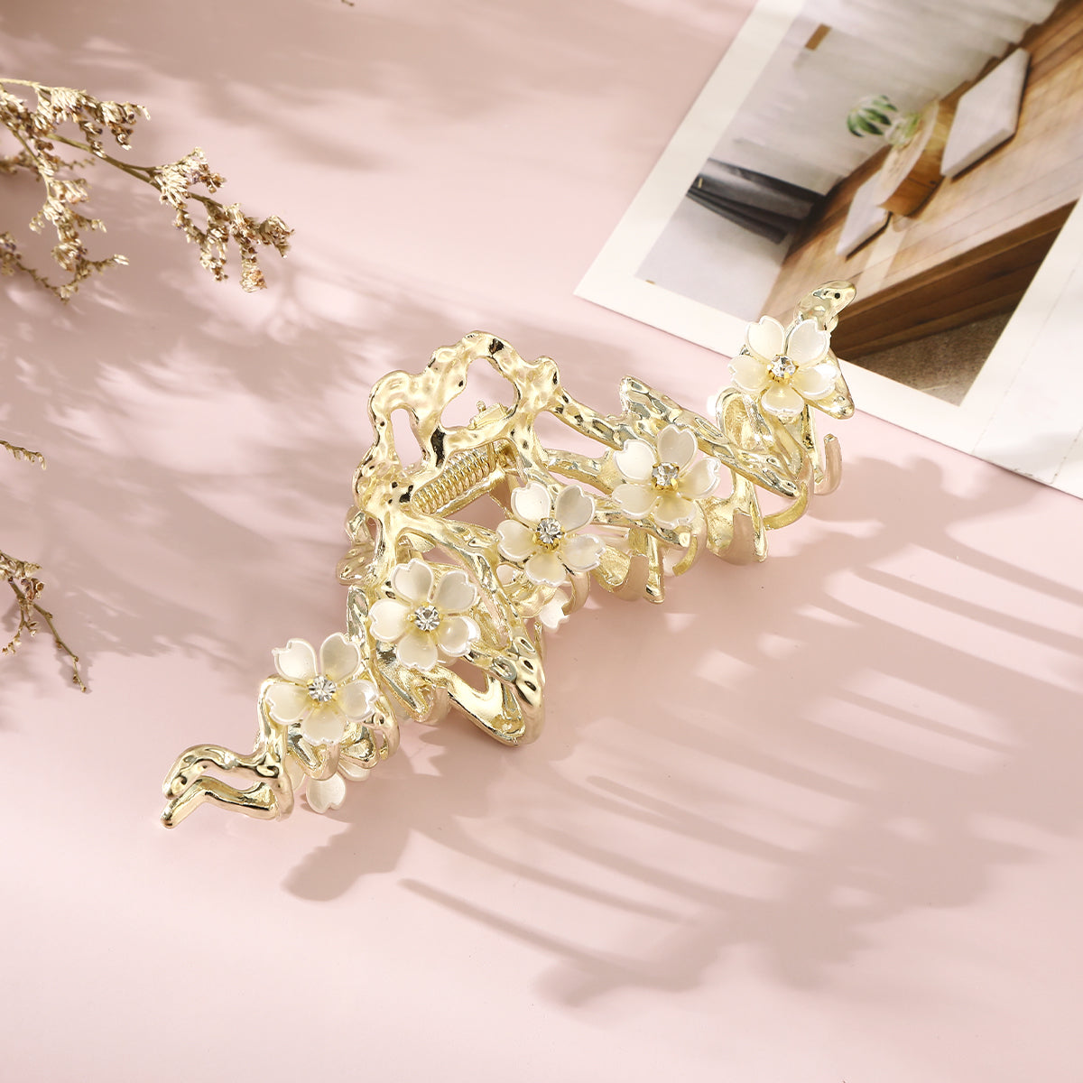 【Awaytr】CB1523 Alloy flower hair claw clip