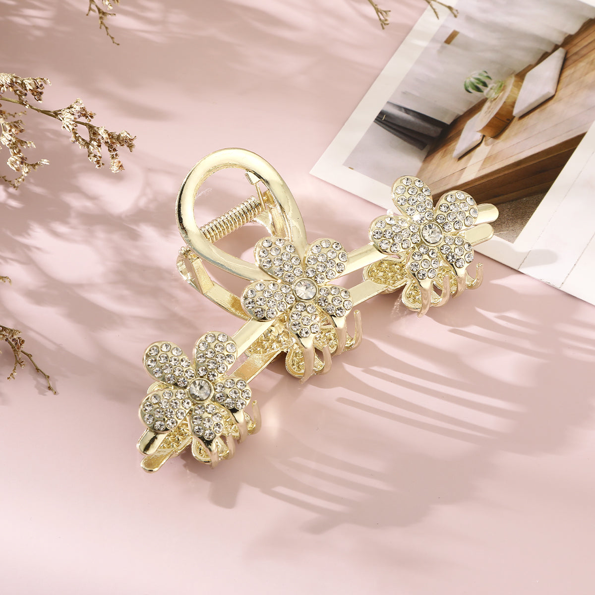 【Awaytr】CB1523 Alloy flower hair claw clip