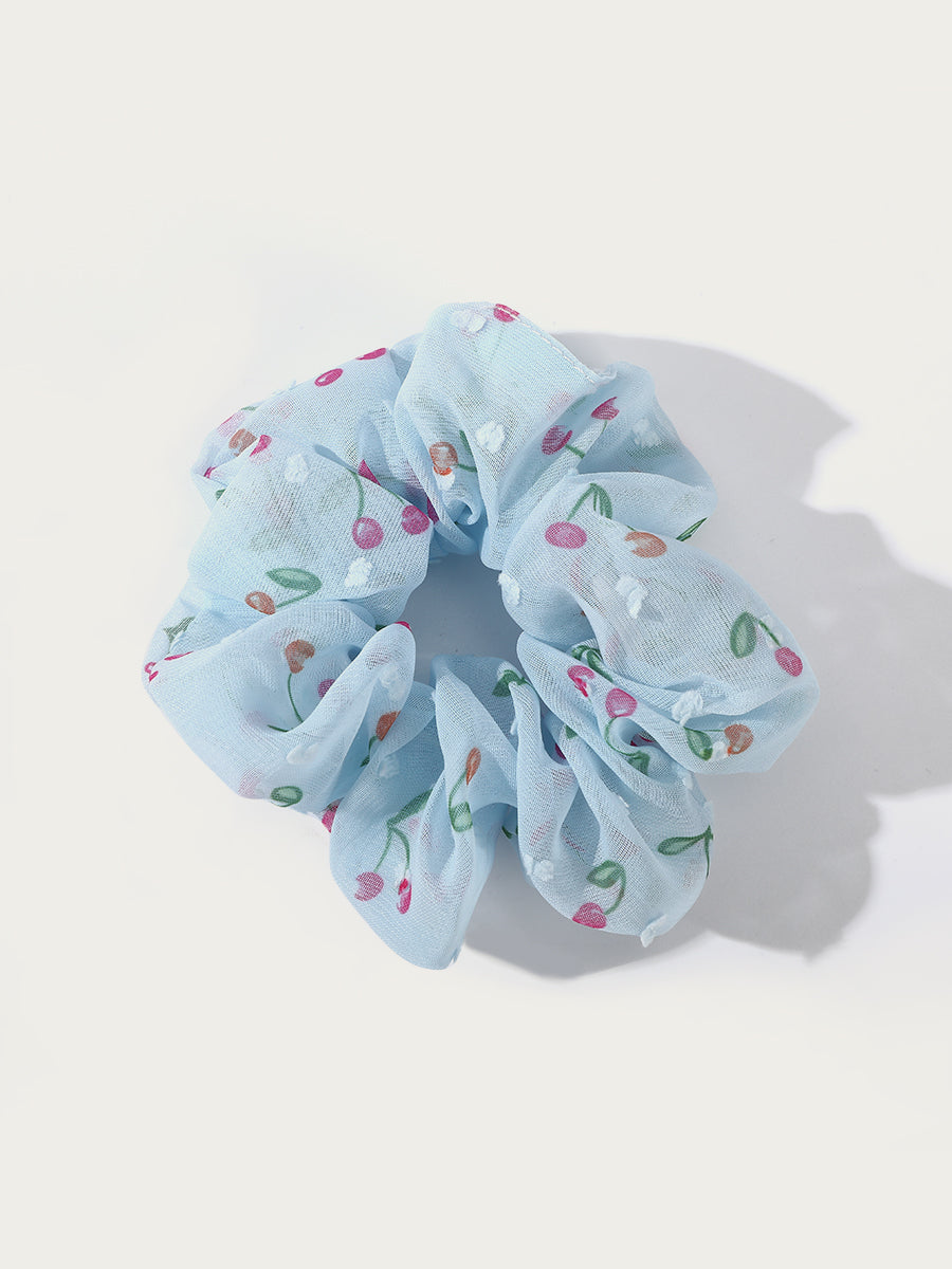 Cherry Print Yarn Scrunchies (3 Pcs)｜Awaytr®