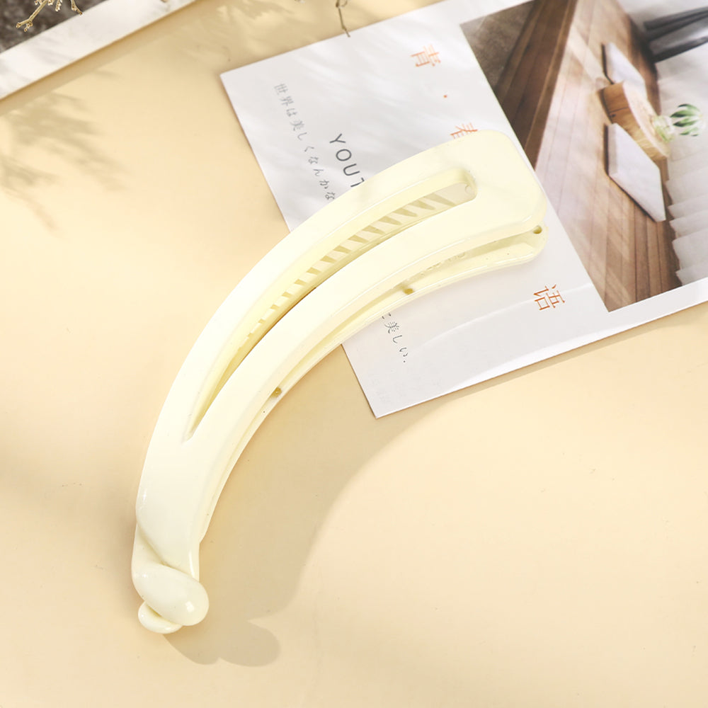 【Awaytr】CB1402 12cm solid color banana clip