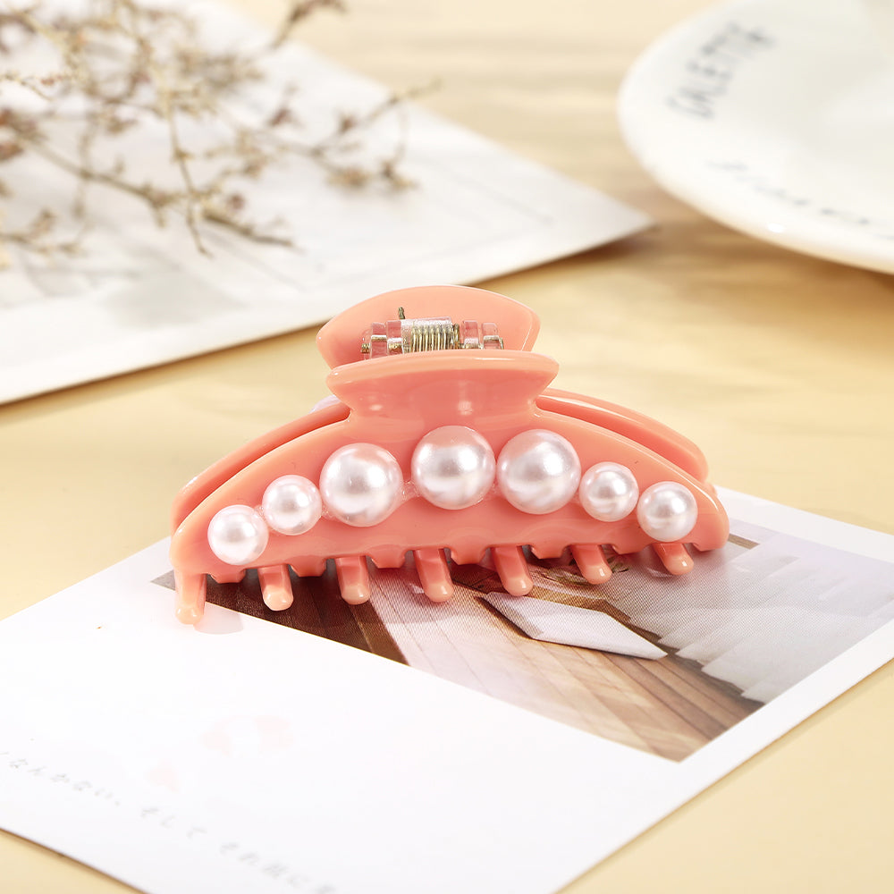 【Awaytr】CB1406 6.5cm Pearl Hair Claw Clip