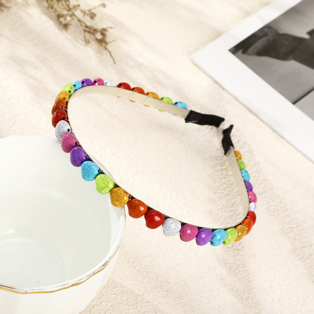 【Awaytr】CB1109 Colorful Big Heart Headband