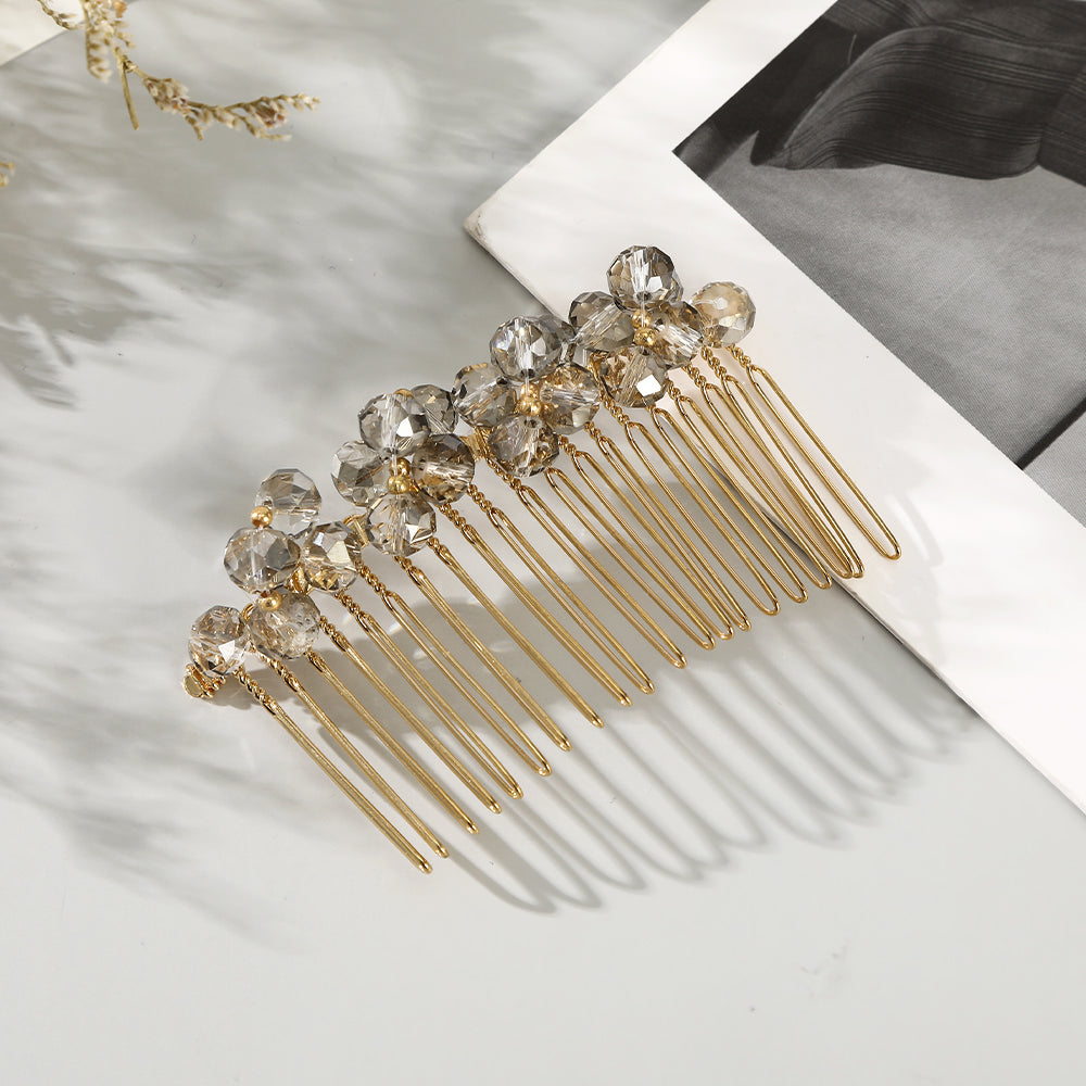 【Awaytr】CD1637 Alloy Pearl Hair Comb