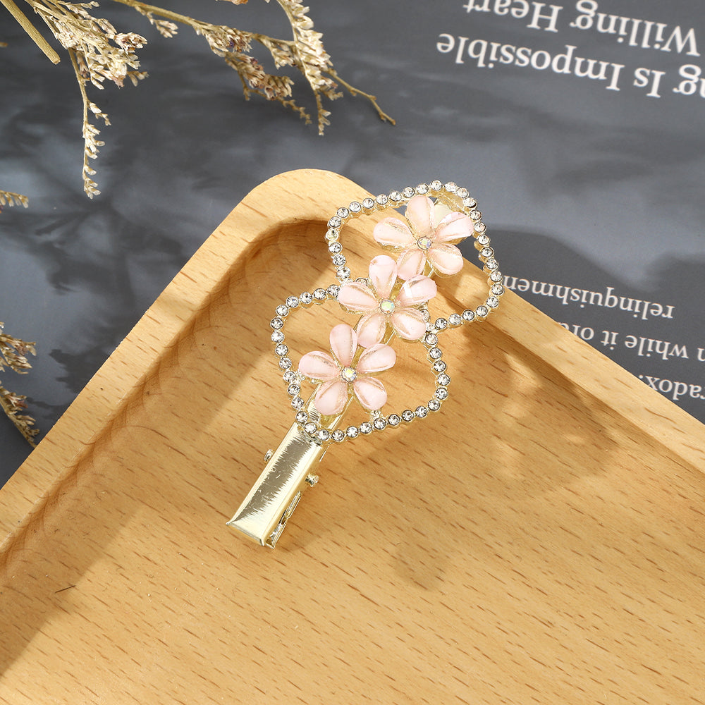 CB1421 6cm Rhinestone Sunflower Hair Clip