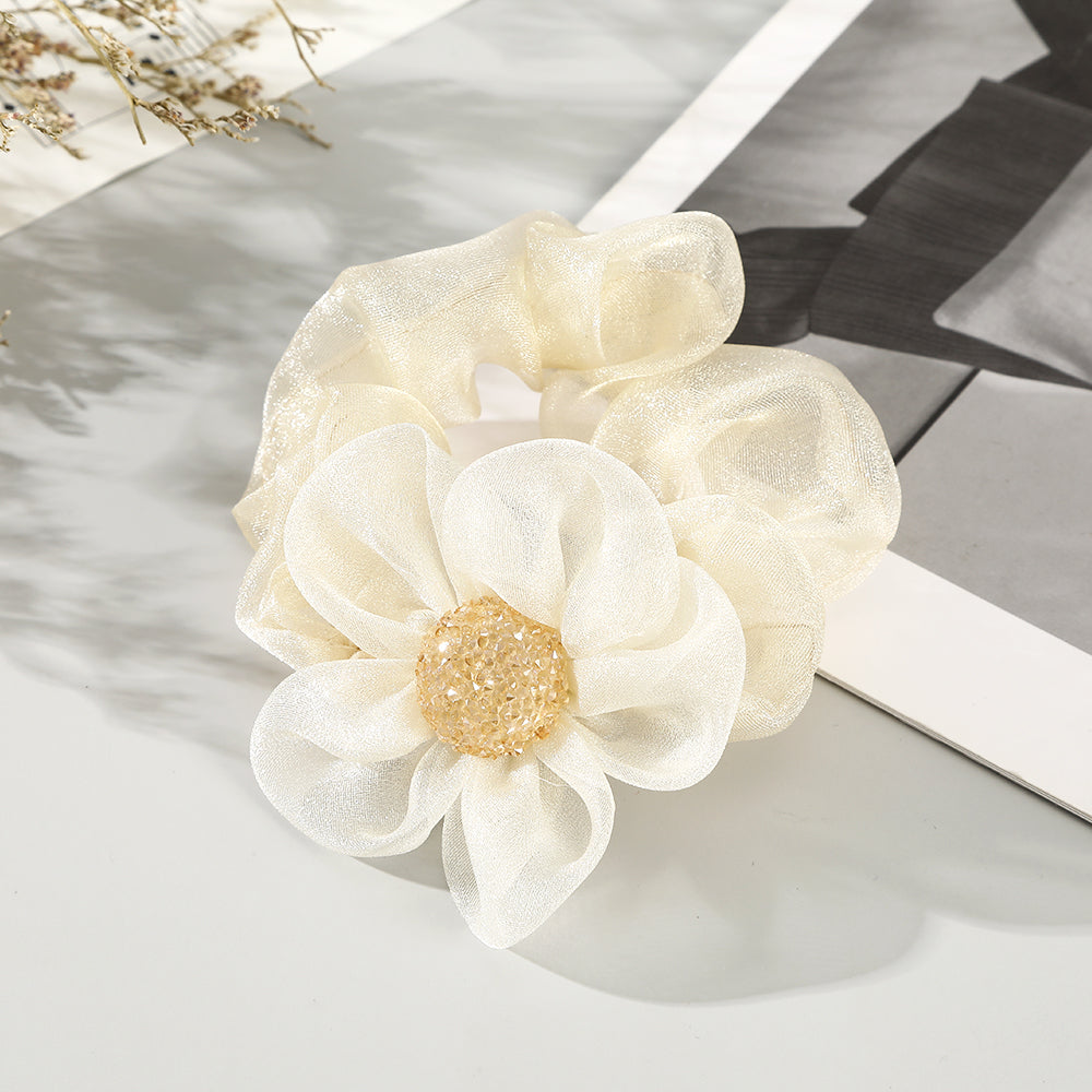 【Awaytr】CD1649-C  Mesh Pearl Flower Hairband