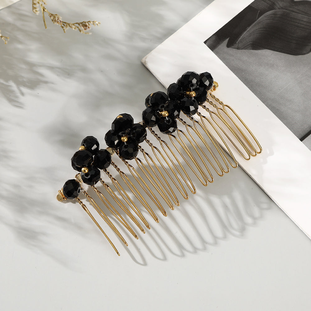 【Awaytr】CD1637 Alloy Pearl Hair Comb