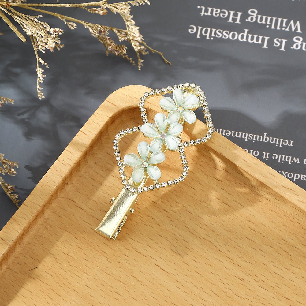 CB1421 6cm Rhinestone Sunflower Hair Clip