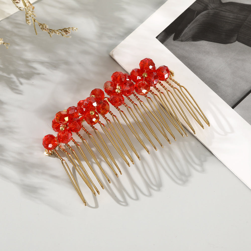 【Awaytr】CD1637 Alloy Pearl Hair Comb