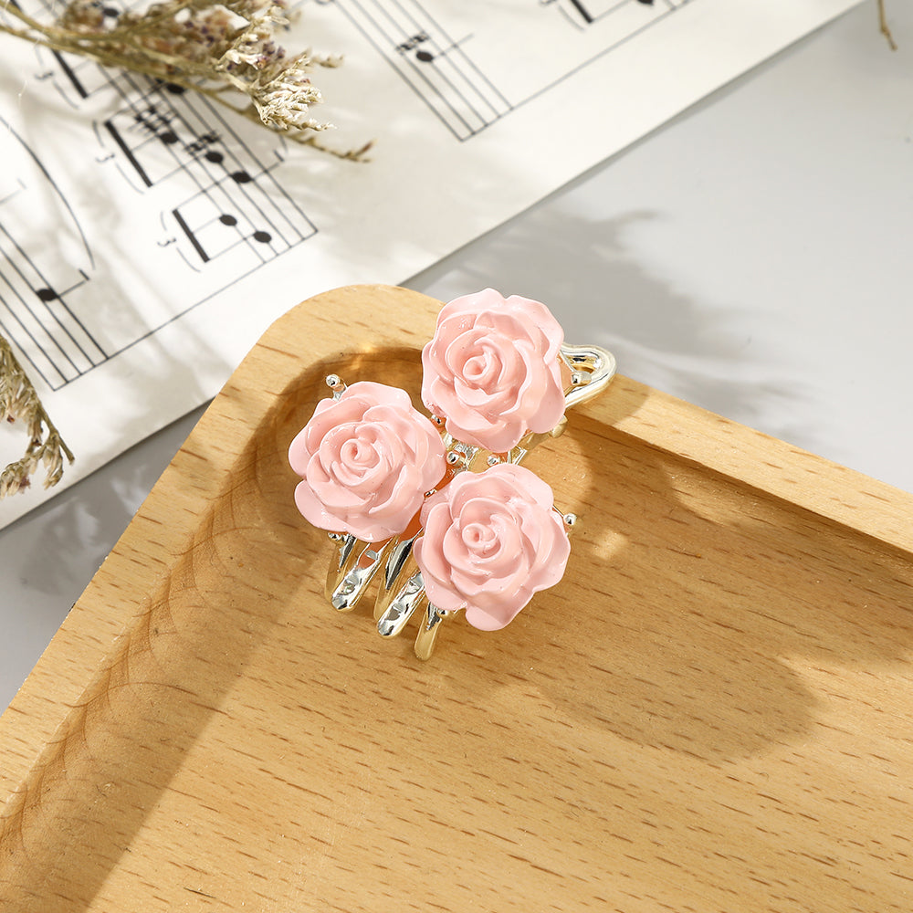 【Awaytr】CD1641 rose alloy hair clip