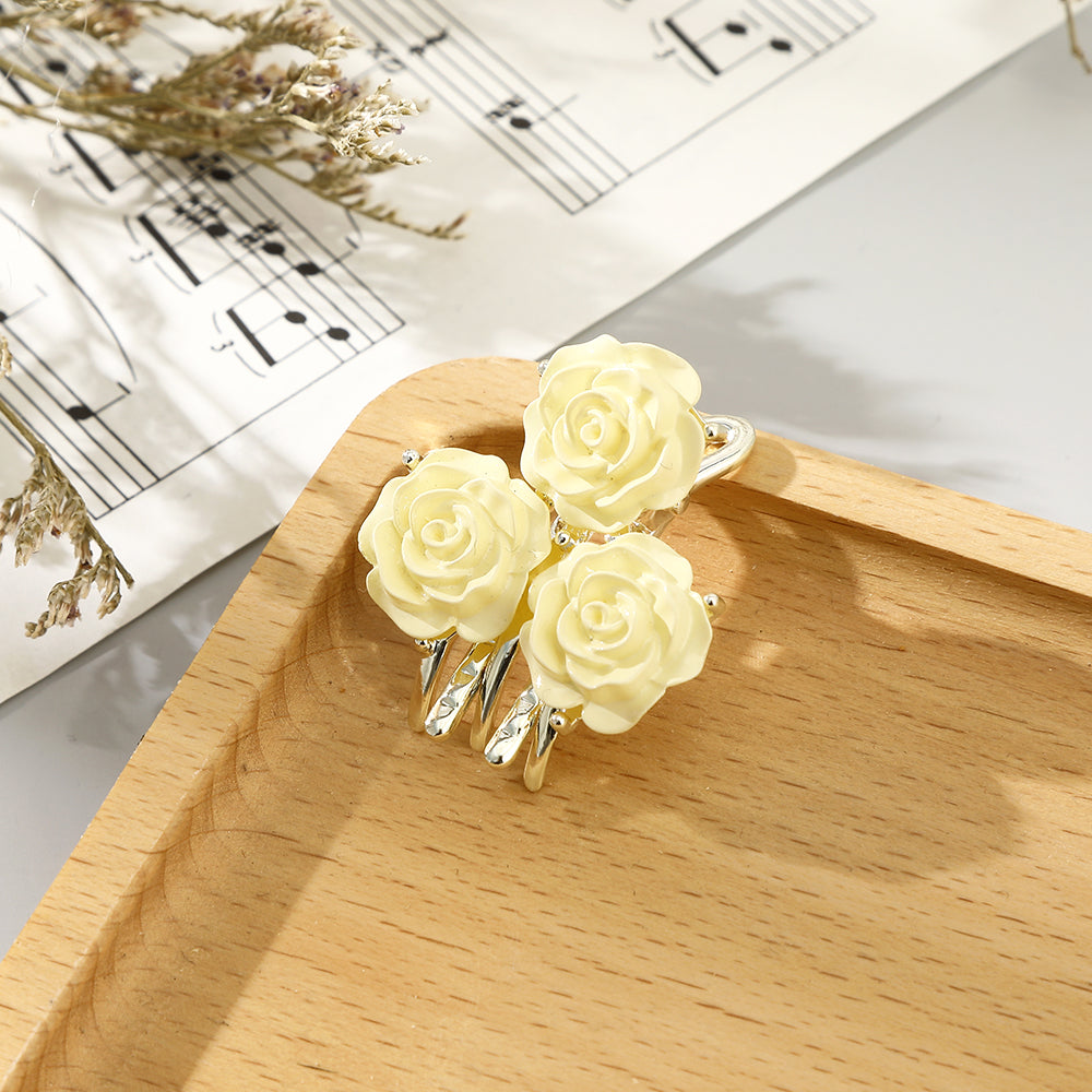 【Awaytr】CD1641 rose alloy hair clip