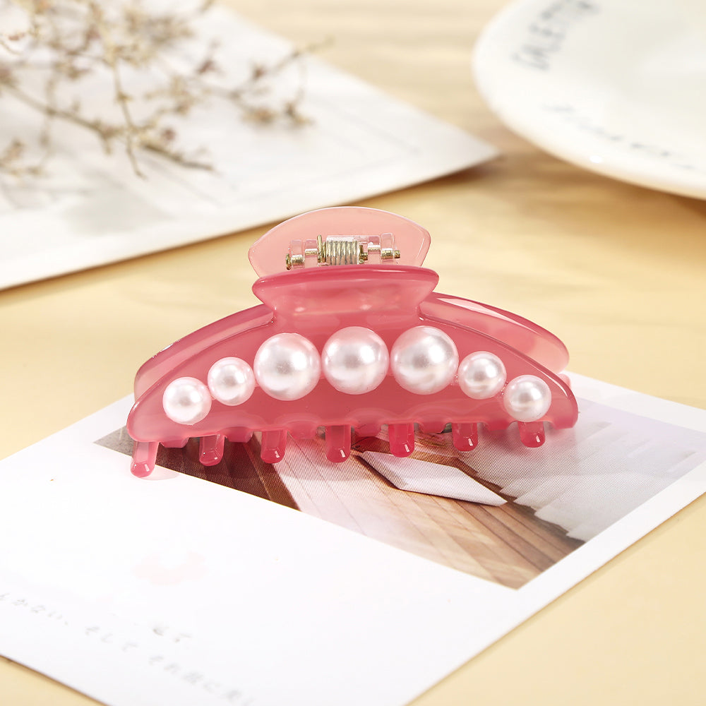 【Awaytr】CB1406 6.5cm Pearl Hair Claw Clip