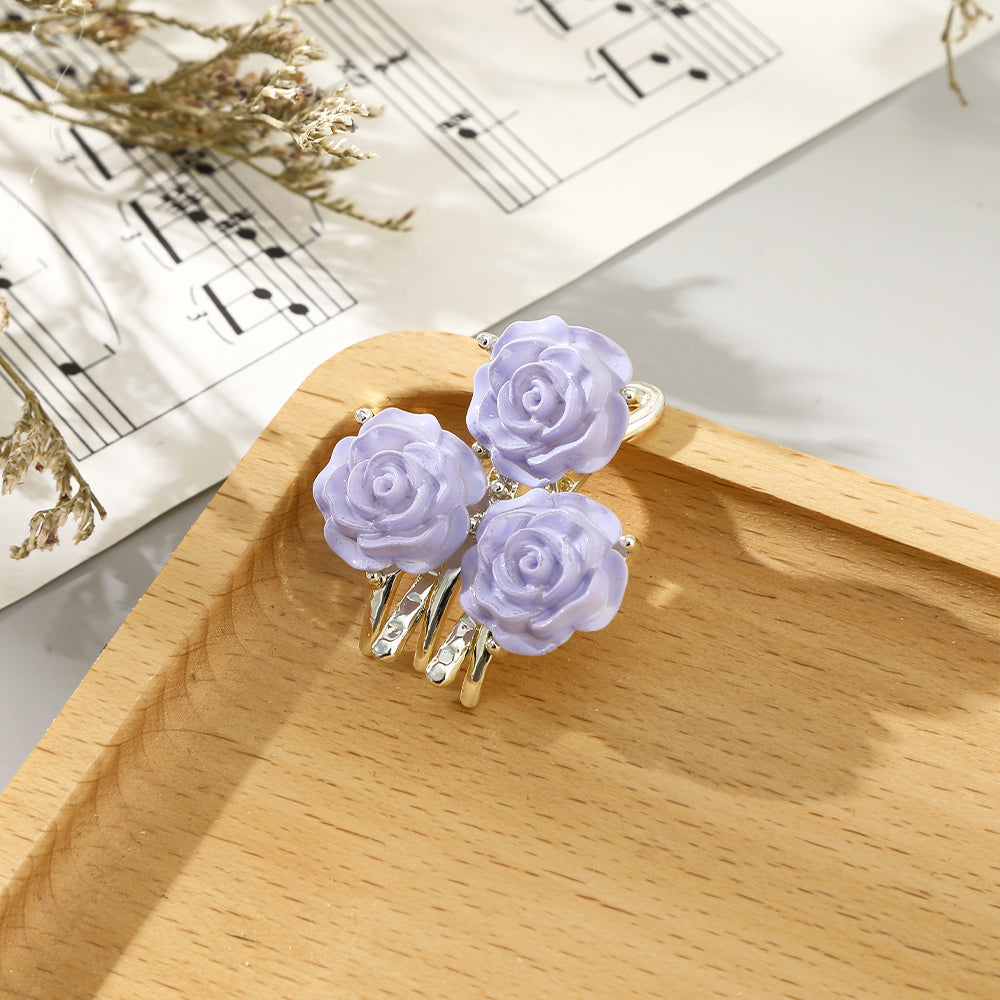 【Awaytr】CD1641 rose alloy hair clip