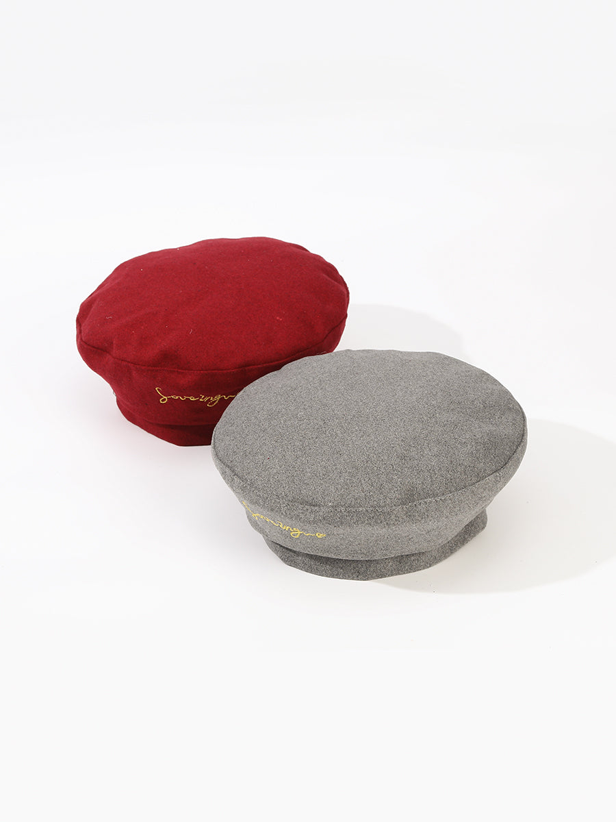 Letter Embroidery Beret Cap｜Awaytr®