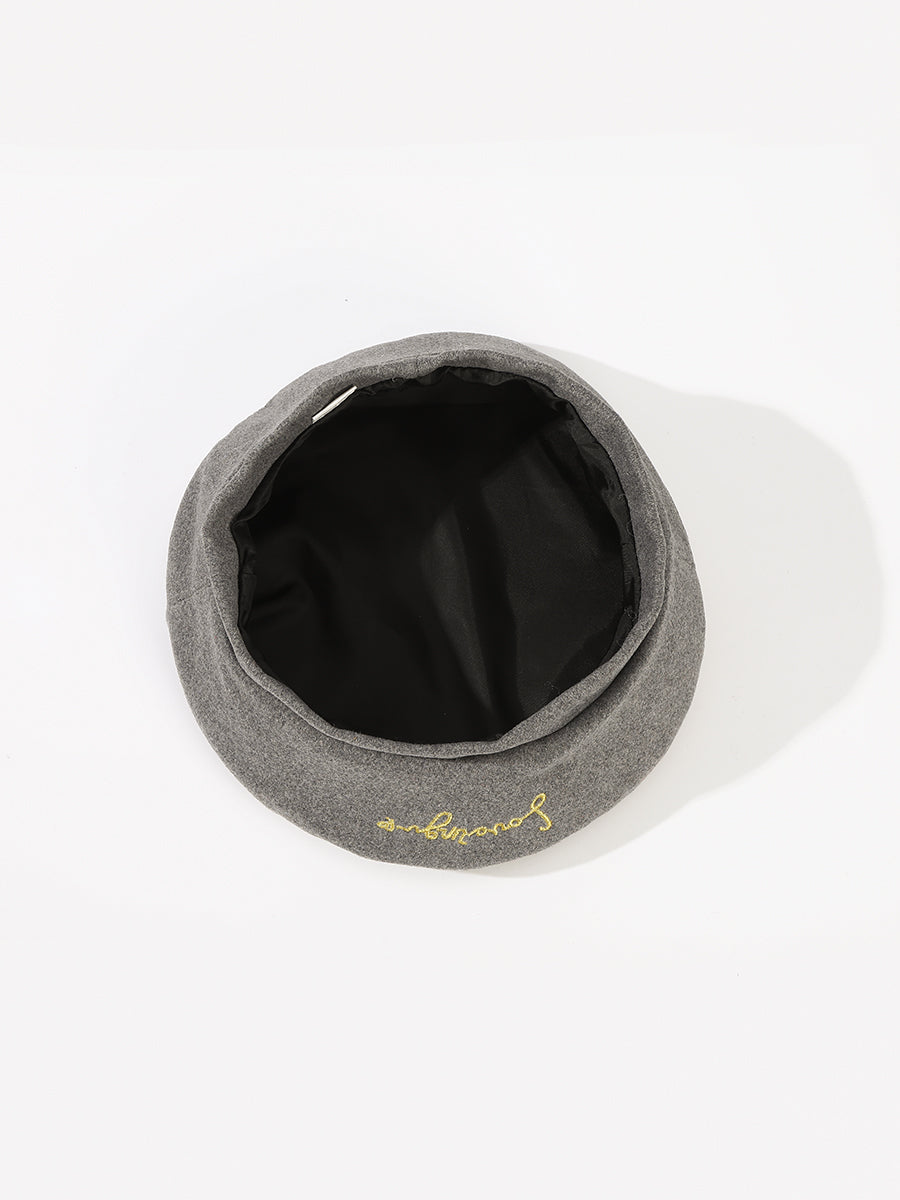 Letter Embroidery Beret Cap｜Awaytr®