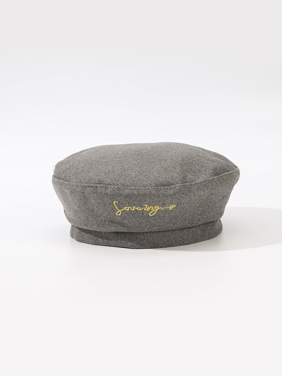 Letter Embroidery Beret Cap｜Awaytr®